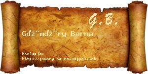 Gömöry Barna névjegykártya